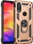Huawei Y7 Prime 2019 Kılıf Çift Katmanlı Polikarbon Koruma ve Manyetik Tutucu Stand Yüzük 1