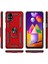 Samsung Galaxy M31S Kılıf Çift Katmanlı Polikarbon Koruma ve Manyetik Tutucu Stand Yüzük 5