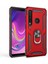 Samsung Galaxy A9 2018 Uyumlu Kılıf Çift Katmanlı Polikarbon Koruma ve Manyetik Tutucu Stand Yüzük 6