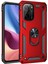 Xiaomi Poco F3 Kılıf Çift Katmanlı Polikarbon Koruma ve Manyetik Tutucu Stand Yüzük 3