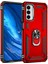 Samsung Galaxy M23 Kılıf Çift Katmanlı Polikarbon Koruma ve Manyetik Tutucu Stand Yüzük 4