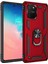Samsung Galaxy A91 (S10 Lite) Kılıf Çift Katmanlı Polikarbon Koruma ve Manyetik Tutucu Stand Yüzük 1