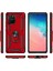 Samsung Galaxy A91 (S10 Lite) Kılıf Çift Katmanlı Polikarbon Koruma ve Manyetik Tutucu Stand Yüzük 2