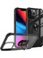 Apple iPhone 13 Pro Max Kılıf Anti-Shock Darbe Önleyici Renkli Kenarlar, Metal Yüzüklü Kılıf 2