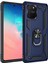 Samsung Galaxy A91 (S10 Lite) Kılıf Çift Katmanlı Polikarbon Koruma ve Manyetik Tutucu Stand Yüzük 1