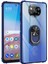 Xiaomi Poco X3 Kılıf Anti-Shock Darbe Önleyici Renkli Kenarlar, Metal Yüzüklü, Polikarbon Kılıf 1