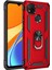 Xiaomi Redmi 9c Kılıf Çift Katmanlı Polikarbon Koruma ve Manyetik Tutucu Stand Yüzük 1
