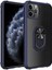 Apple iPhone 11 Pro Max Kılıf Anti-Shock Darbe Önleyici Renkli Kenarlar, Metal Yüzüklü Kılıf 1