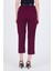 Bordo Yüksek Bel Kemerli Havuç Kesim Pantolon 6418A 5