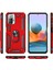 Xiaomi Redmi Note 10 Pro Kılıf Çift Katmanlı Polikarbon Koruma ve Manyetik Tutucu Stand Yüzük 3
