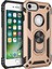 Apple iPhone 7 - 8 - Se Kılıf Çift Katmanlı Polikarbon Koruma ve Manyetik Tutucu Stand Yüzük 1