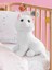 Pelüş Dolgulu Nakışlı Bebek Kedi Kırlent 32 cm (W3) 1