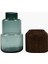 Cam Stantlı Ahşap Vazo Koyu Yeşil M 7X15X26CM 2