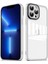 Apple iPhone 13 Pro Max Uyumlu Kamera Korumalı Transparan Metal Platin Kaplamalı Lux Kapak 1