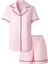 Modal Biyeli Şortlu Pijama Takımı / Pembe 1