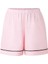 Modal Biyeli Şortlu Pijama Takımı / Pembe 3