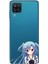 Samsung Galaxy A12 Pure Modern Desenli Silikon Kılıf Mavi Anime Kız 1