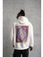 Erkek Kilim Desen Kapüşonlu Sweat- Beyaz 5