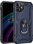 Apple iPhone 12 Kılıf Çift Katmanlı Polikarbon Koruma ve Manyetik Tutucu Stand Yüzük 1