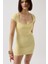 Pencere Detay Mini Dekolte Elbise 4