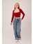 Kare Yaka Basic Bordo Bluz 3