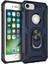 Apple iPhone 7 - 8 - Se Kılıf Çift Katmanlı Polikarbon Koruma ve Manyetik Tutucu Stand Yüzük 1