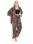 Leopar Kimono Hırkalı 2li Alt Üst Takım Bürümcük Kumaş Yazlık 2xl-6xl Oversize 1