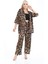 Leopar Kimono Hırkalı 2li Alt Üst Takım Bürümcük Kumaş Yazlık 2xl-6xl Oversize 3