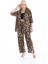 Leopar Kimono Hırkalı 2li Alt Üst Takım Bürümcük Kumaş Yazlık 2xl-6xl Oversize 4