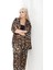 Leopar Kimono Hırkalı 2li Alt Üst Takım Bürümcük Kumaş Yazlık 2xl-6xl Oversize 5