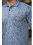 Erkek Yakalı Jakar Baskılı Kısa Kollu T-Shirt 3
