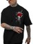 Erkek Bisiklet Yaka Kısa Kol Baskılı T-Shirt - Siyah 2