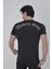Unisex Göğüs File Aksesuarlı T-Shirt - Siyah 3