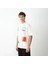Unisex Bisiklet Yaka Baskılı Oversize T-Shirt - Beyaz 5