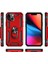 Apple iPhone 13 Kılıf Çift Katmanlı Polikarbon Koruma ve Manyetik Tutucu Stand Yüzük 2