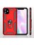Apple iPhone 11 Kılıf Çift Katmanlı Polikarbon Koruma ve Manyetik Tutucu Stand Yüzük 5