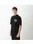 Unisex Bisiklet Yaka Baskılı Oversize T-Shirt - Siyah 3