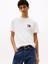 Tjm Reg Flag Graph Bckprnt T Ext Erkek Beyaz T-Shirt DM0DM21910YBL 1