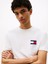 Tjm Reg Flag Graph Bckprnt T Ext Erkek Beyaz T-Shirt DM0DM21910YBL 4