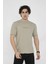 Unisex Bisiklet Yaka Slim Fit T-Shirt- Açık Yeşil 2