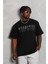 Unisex Oversize Taşlı Bisiklet Yaka T-Shirt - Siyah 2