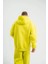 Unisex Double Oversize Kapşonlu Basic Sweatshirt - Sarı 4