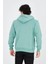 Unisex Tam Fermuarlı Kapşonlu Sweatshirt - Mint Yeşili 4