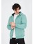 Unisex Tam Fermuarlı Kapşonlu Sweatshirt - Mint Yeşili 5