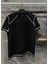 Unisex Karoyaka Dikişli Oversize T-Shirt - Siyah 2