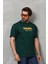 Unisex Basic Bisiklet Yaka Oversize T-Shirt - Yeşil 4