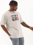 Unisex Oversize Baskılı Bisiklet Yaka T-Shirt - Gri 4