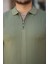 Erkek Yakası Fermuarlı Kısa Kollu T-Shirt 3