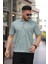 Erkek Yakalı Jakar Baskılı Kısa Kollu T-Shirt 1