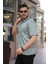 Erkek Yakalı Jakar Baskılı Kısa Kollu T-Shirt 2